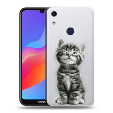 Силиконовый противоударный чехол на Huawei Honor 8A с принтом Котенок
