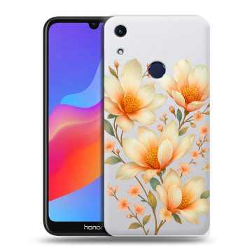 Силиконовый противоударный чехол на Huawei Honor 8A с принтом Цветы