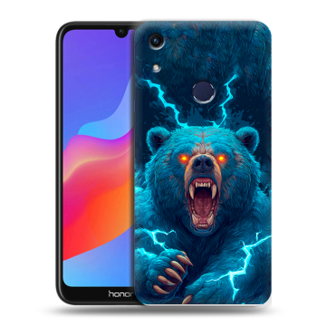 Силиконовый противоударный чехол на Huawei Honor 8A с принтом Медведь