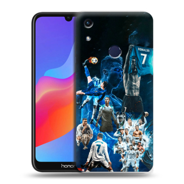 Силиконовый противоударный чехол на Huawei Honor 8A с принтом Реал Роналдо