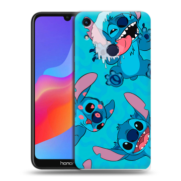 Силиконовый противоударный чехол на Huawei Honor 8A с принтом Лило и Стич Силиконовый противоударный чехол на Huawei Honor 8A с принтом Лило и Стич