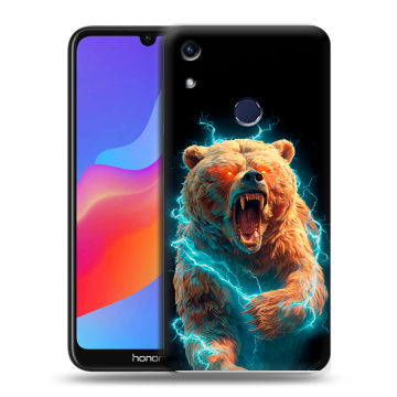 Силиконовый противоударный чехол на Huawei Honor 8A с принтом Медведь