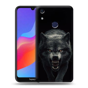 Силиконовый противоударный чехол на Huawei Honor 8A с принтом Волк