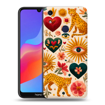 Силиконовый противоударный чехол на Huawei Honor 8A с принтом Модный принт