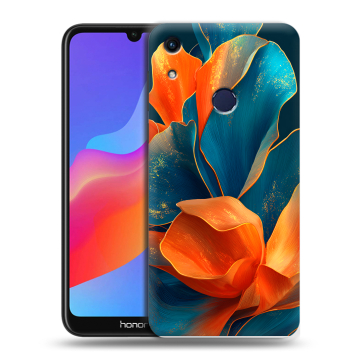 Силиконовый противоударный чехол на Huawei Honor 8A с принтом Цветы