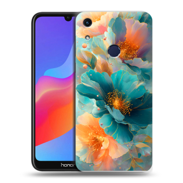 Силиконовый противоударный чехол на Huawei Honor 8A с принтом Цветы
