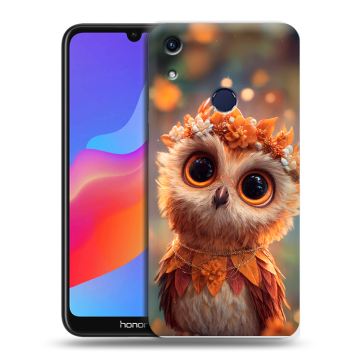 Силиконовый противоударный чехол на Huawei Honor 8A с принтом Милая сова