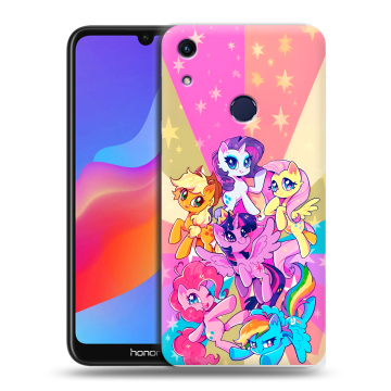 Силиконовый противоударный чехол на Huawei Honor 8A с принтом My little pony Дружба чудо