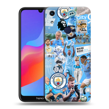 Силиконовый противоударный чехол на Huawei Honor 8A с принтом Man City Манчестер Сити