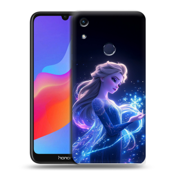 Силиконовый противоударный чехол на Huawei Honor 8A с принтом Холодное сердце Frozen