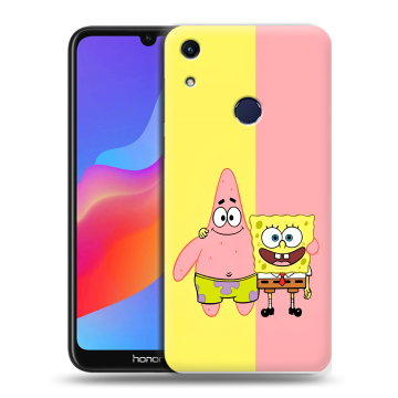 Силиконовый противоударный чехол на Huawei Honor 8A с принтом Спанч боб Спанчбоб