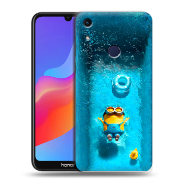 Силиконовый противоударный чехол на Huawei Honor 8A с принтом Миньоны