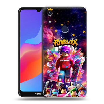 Силиконовый противоударный чехол на Huawei Honor 8A с принтом Roblox Роблокс
