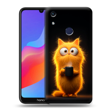 Силиконовый противоударный чехол на Huawei Honor 8A с принтом Смешной кот