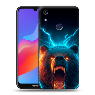 Силиконовый противоударный чехол на Huawei Honor 8A с принтом Медведь