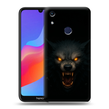Силиконовый противоударный чехол на Huawei Honor 8A с принтом Волк