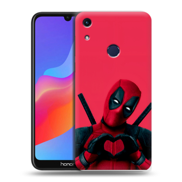 Силиконовый противоударный чехол на Huawei Honor 8A с принтом Дедпул Deadpool