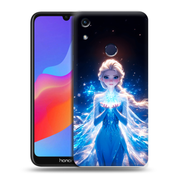 Силиконовый противоударный чехол на Huawei Honor 8A с принтом Холодное сердце Frozen