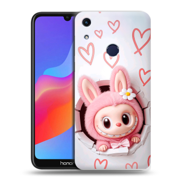 Силиконовый противоударный чехол на Huawei Honor 8A с принтом Labubu Лабубу Силиконовый противоударный чехол на Huawei Honor 8A с принтом Labubu Лабубу