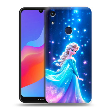 Силиконовый противоударный чехол на Huawei Honor 8A с принтом Холодное сердце Frozen
