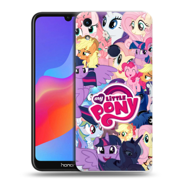 Силиконовый противоударный чехол на Huawei Honor 8A с принтом My little pony Дружба чудо