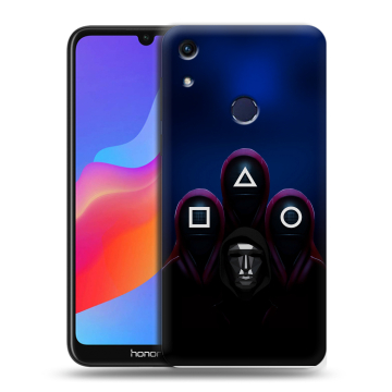 Силиконовый противоударный чехол на Huawei Honor 8A с принтом Игра Кальмара