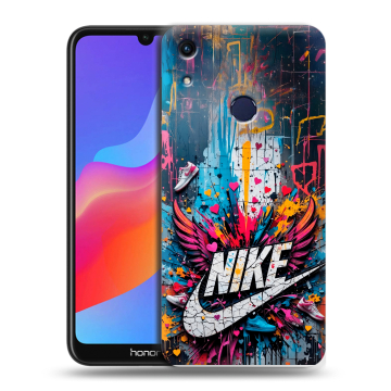 Силиконовый противоударный чехол на Huawei Honor 8A с принтом Nike Найк