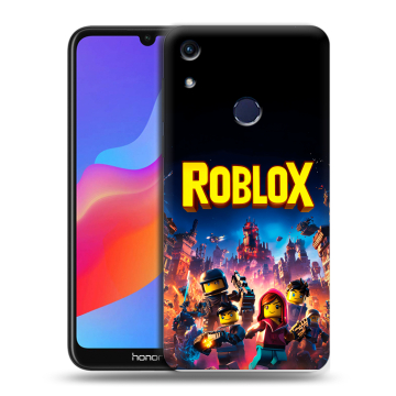 Силиконовый противоударный чехол на Huawei Honor 8A с принтом Roblox Роблокс