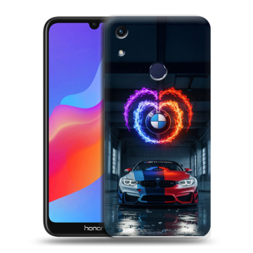 Силиконовый противоударный чехол на Huawei Honor 8A с принтом BMW БМВ