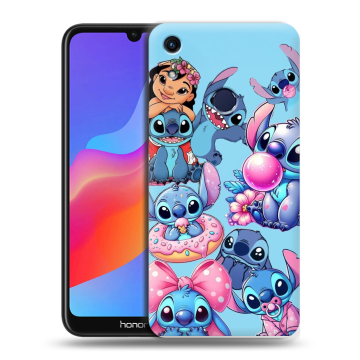 Силиконовый противоударный чехол на Huawei Honor 8A с принтом Лило и Стич Силиконовый противоударный чехол на Huawei Honor 8A с принтом Лило и Стич