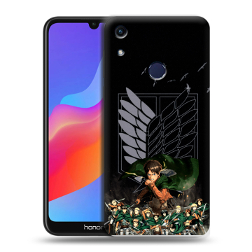 Силиконовый противоударный чехол на Huawei Honor 8A с принтом Атака титанов