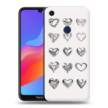Силиконовый противоударный чехол на Huawei Honor 8A с принтом Y2K сердечки