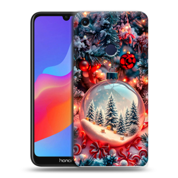 Силиконовый противоударный чехол на Huawei Honor 8A с принтом Новый год