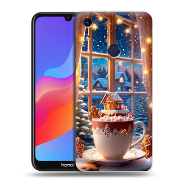 Силиконовый противоударный чехол на Huawei Honor 8A с принтом Новый год