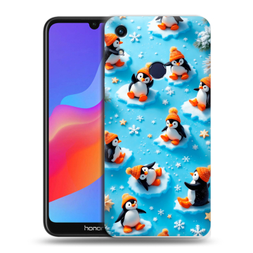Силиконовый противоударный чехол на Huawei Honor 8A с принтом Новый год