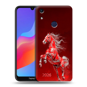 Силиконовый противоударный чехол на Huawei Honor 8A с принтом Новый год