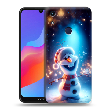 Силиконовый противоударный чехол на Huawei Honor 8A с принтом Новый год
