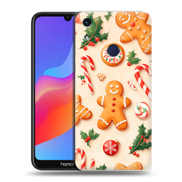 Силиконовый противоударный чехол на Huawei Honor 8A с принтом Новый год