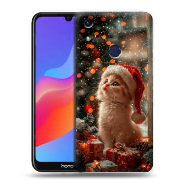 Силиконовый противоударный чехол на Huawei Honor 8A с принтом Новый год
