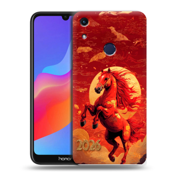 Силиконовый противоударный чехол на Huawei Honor 8A с принтом Новый год