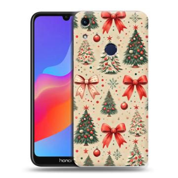 Силиконовый противоударный чехол на Huawei Honor 8A с принтом Новый год