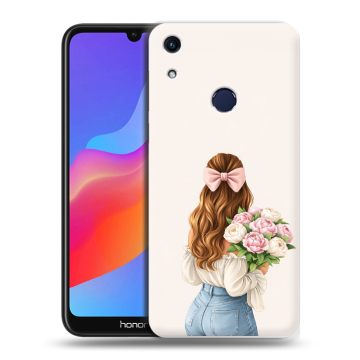 Силиконовый противоударный чехол на Huawei Honor 8A с принтом женский