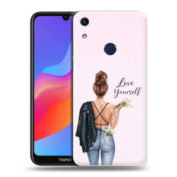 Силиконовый противоударный чехол на Huawei Honor 8A с принтом женский