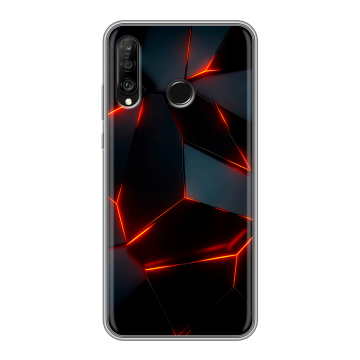 Силиконовый чехол на Huawei P30 Lite с принтом Яркие абстракции