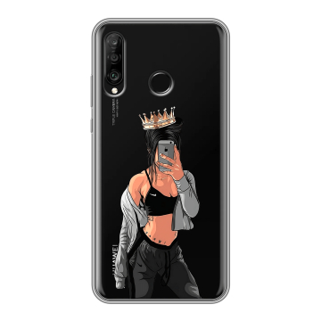 Силиконовый чехол на Huawei P30 Lite с принтом Женские принты