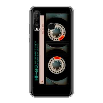 Силиконовый чехол на Huawei P30 Lite с принтом Кассета
