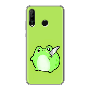Силиконовый чехол на Huawei P30 Lite с принтом Лягушенок