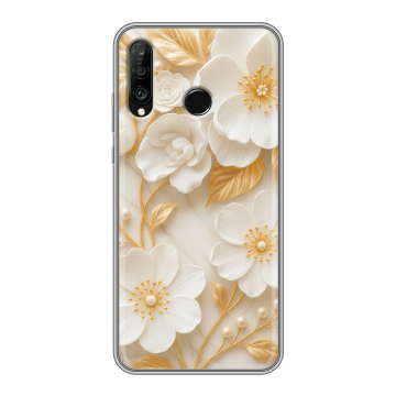 Силиконовый чехол на Huawei P30 Lite с принтом Цветы