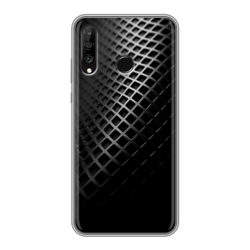 Силиконовый чехол на Huawei P30 Lite с принтом Текстура металла