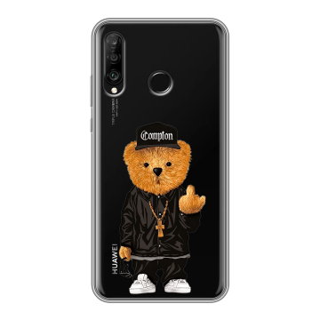 Силиконовый чехол на Huawei P30 Lite с принтом Плюшевый медведь Силиконовый чехол на Huawei P30 Lite с принтом Плюшевый медведь